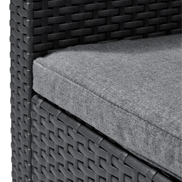 Sillón de jardín con cojín - en resina - Allibert de KETER - SanRemo - Gris grafito