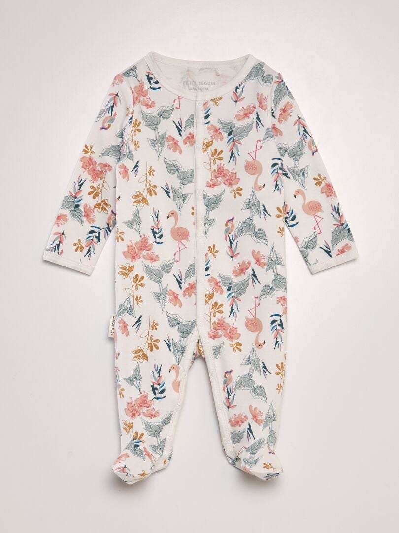 Macacão Flamingo Rosa - BRANCO