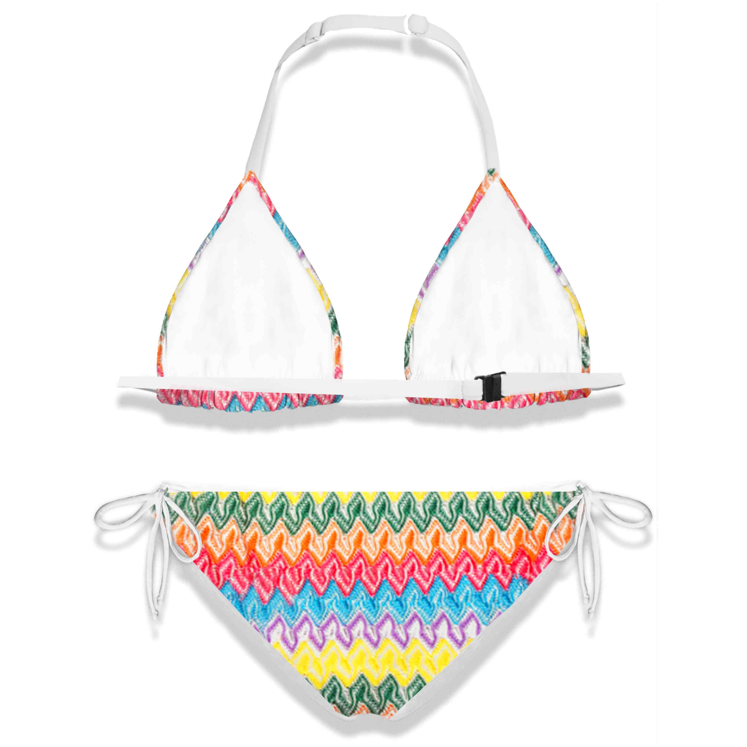 Pleteni bikini za bebe s chevron uzorkom