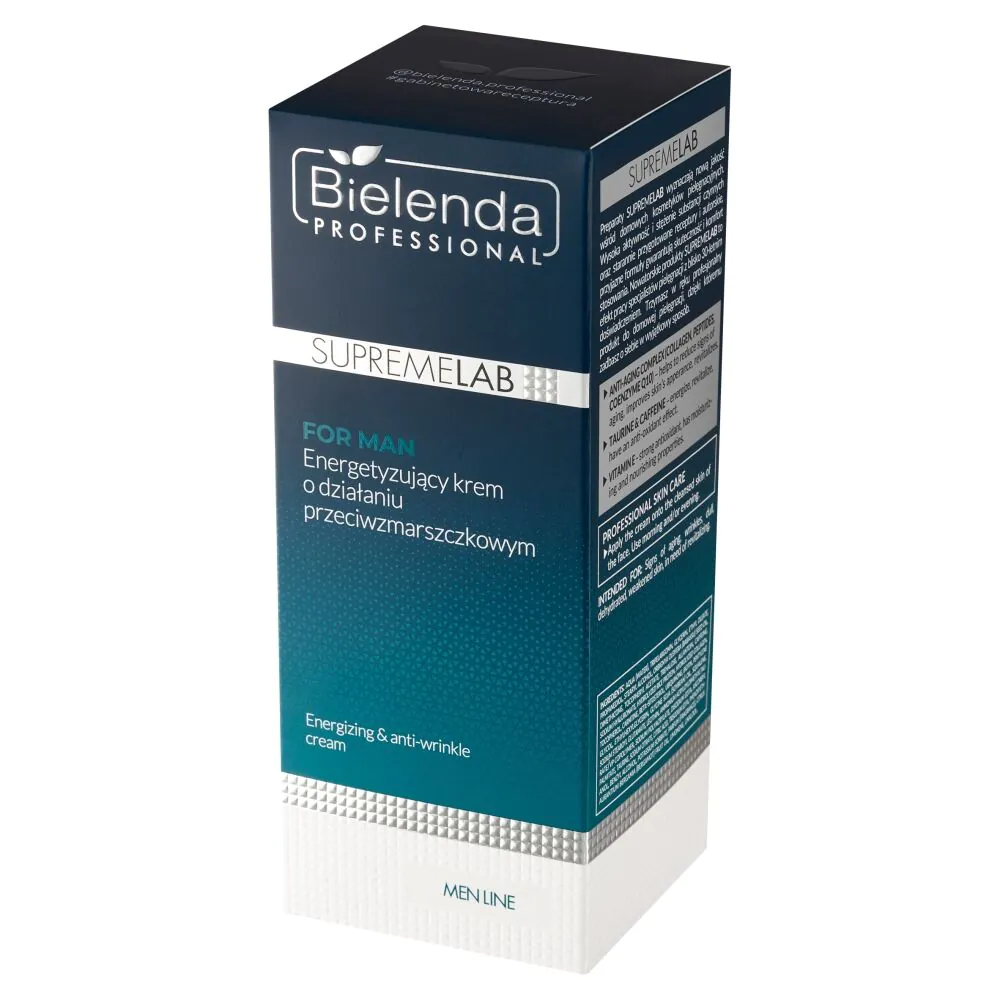 Bielenda Professional Supremelab Men Line Energetyzujący krem o działaniu przeciwzmarszczkowym