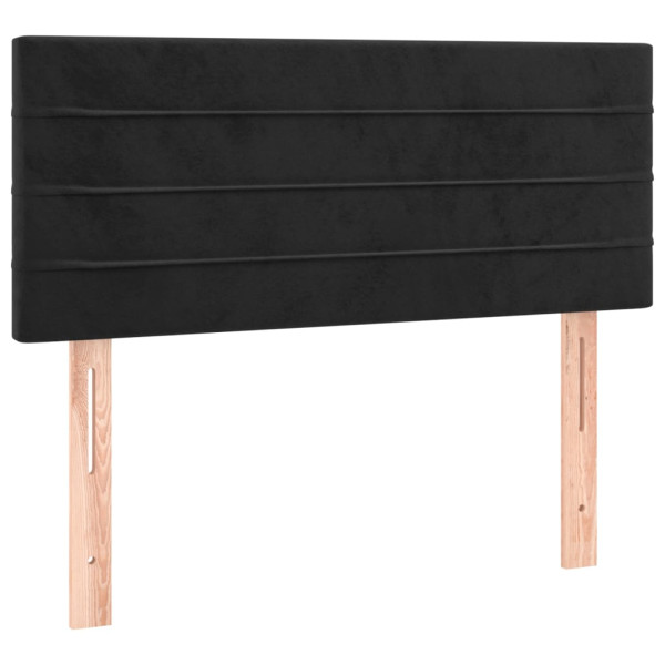 Wezgłowie Czarny 100 cm Aksamit Low vidaXL