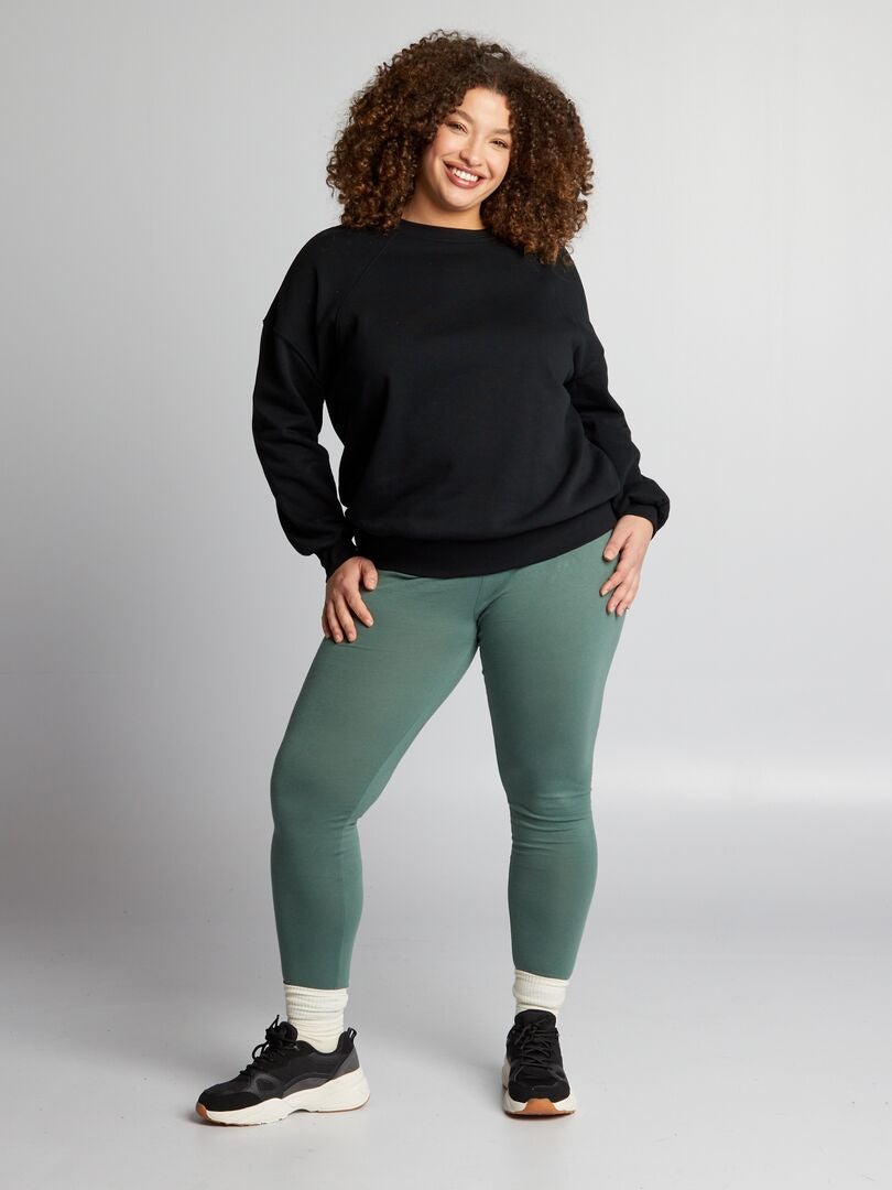 Lange katoenen leggings - GROEN