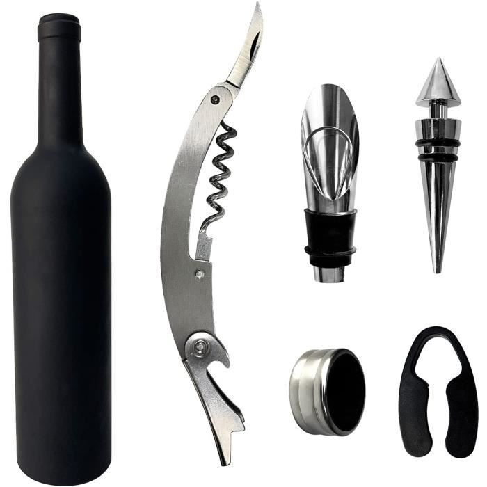 sacacorchos, juegos de accesorios para vino, accesorios para vino, estuches de regalo para vino, abridor de botellas, con tapón de vino, vertedor de vino