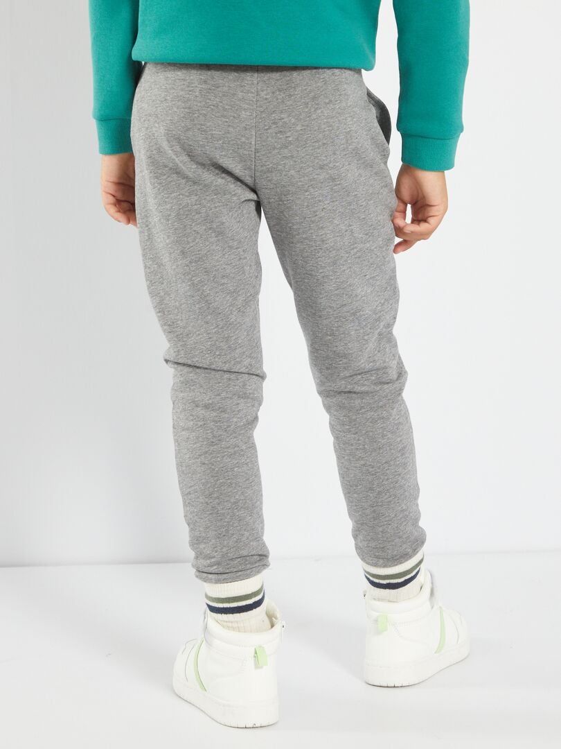 Effen katoenen joggingbroek - Lichtgrijs