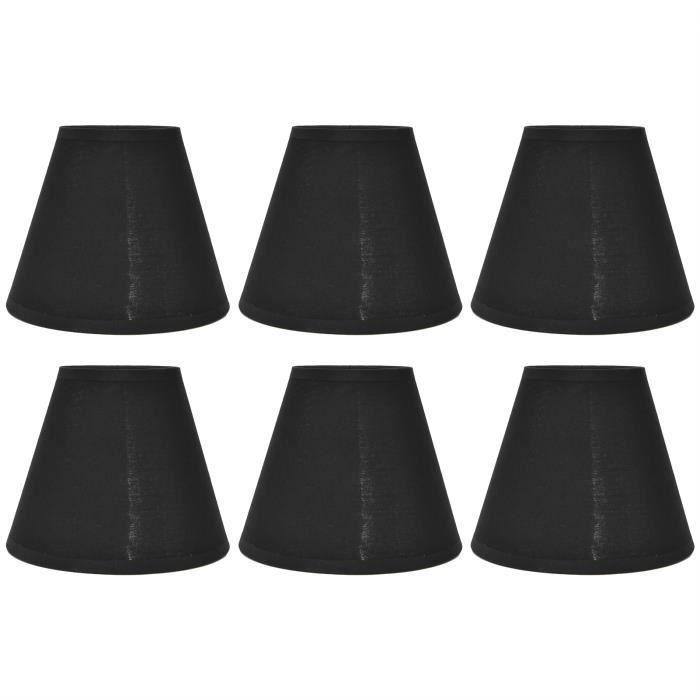 GOTOTOP abat-jour en tissu 6 pièces tissu abat-jour tissu clip sur abat-jour pour E14 Table lustre lampadaire applique murale