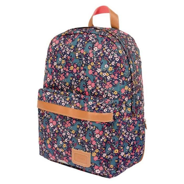 Tann's Alba school backpack for girls, navy blue, 18 L - 31 x 41 x 14.5 cm (recycled material)