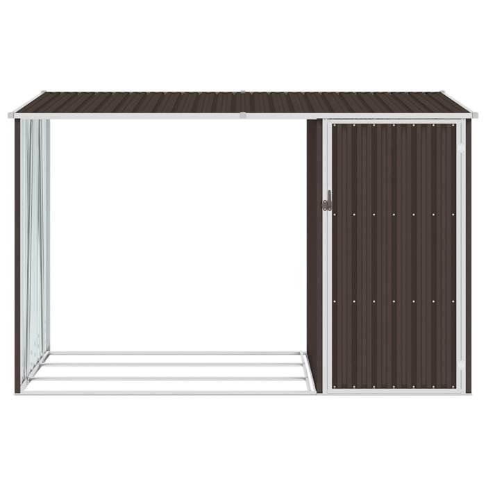 Garden woodshed - UU - Brown 245x98x159 cm Galvanized steel P176
