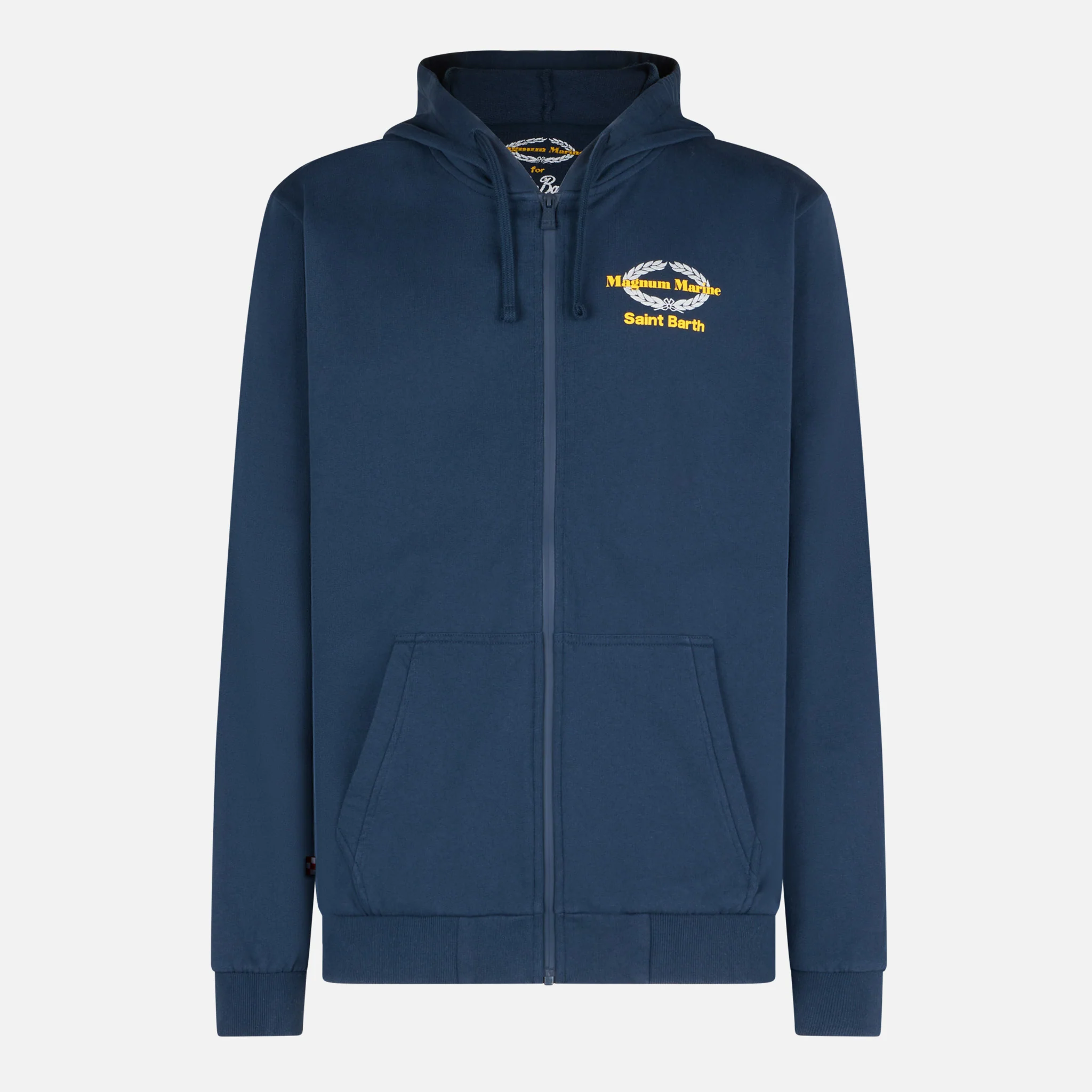 Magnum Marine Saint Barth geborduurde blauwe katoenen hoodie