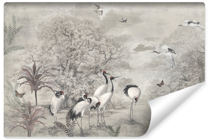 Fototapeta Żurawie W Stylu Vintage 90x60cm