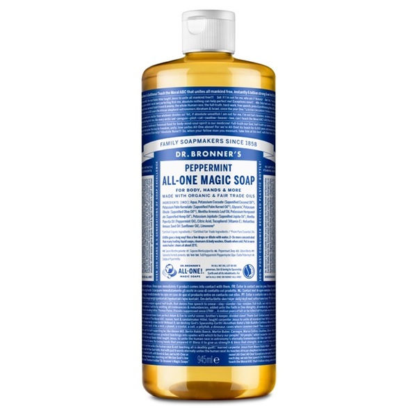 Dr. Bronner Piparminttu All-One -taikasisäaippua - 945ml