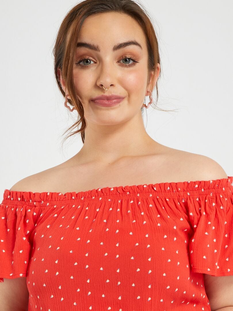 Blusa estampada - So Easy - ROJO