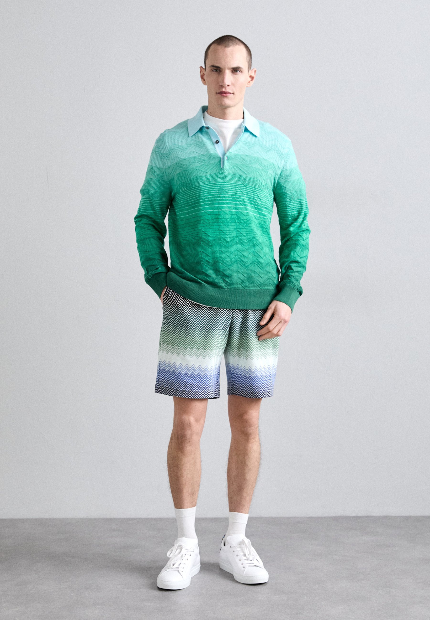 Short Missoni - bleu/vert