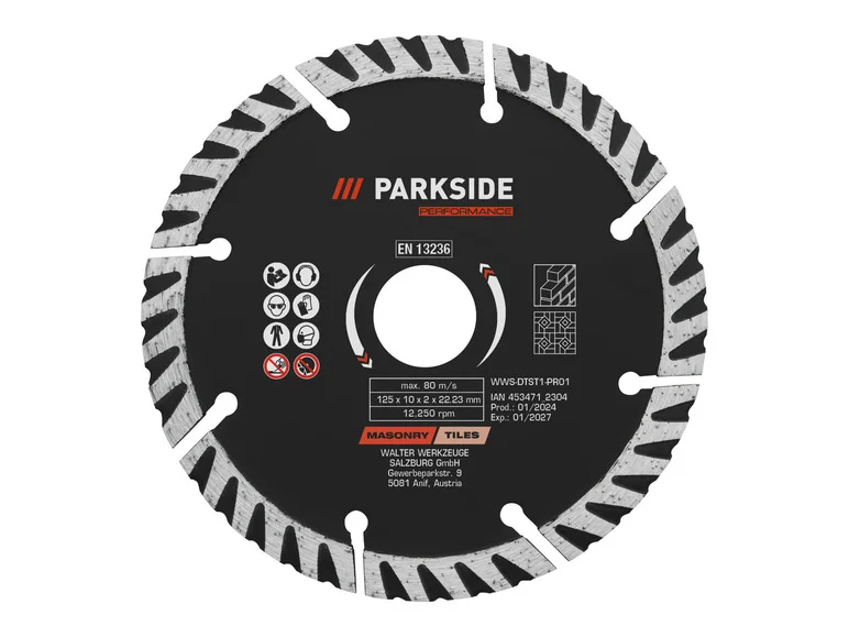 PARKSIDE PERFORMANCE® Tronçonner-skiver eller Barber-skiver 125 mm