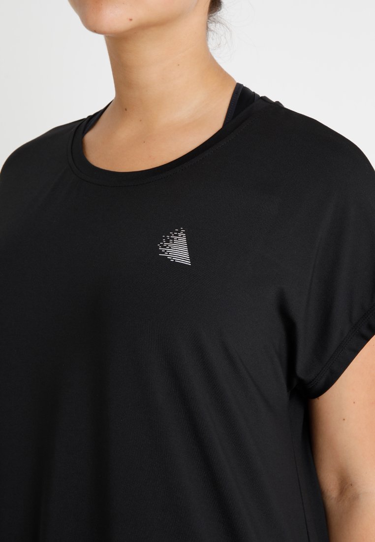 Active by Zizzi ABASIC ONE - T-shirt basique - noir