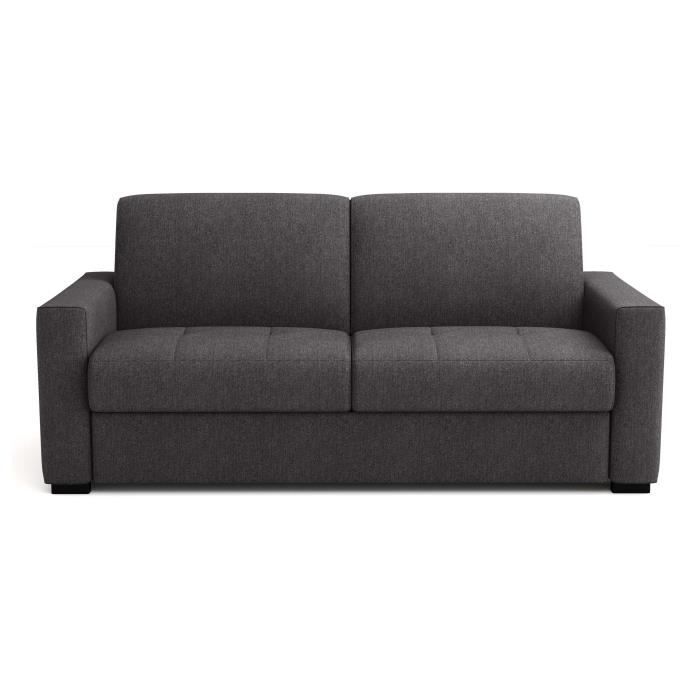 Express-Schlafsofa - MARIUS - Anthrazitfarbener Stoff - 14 cm Matratze - 190 x 100 x 87 cm