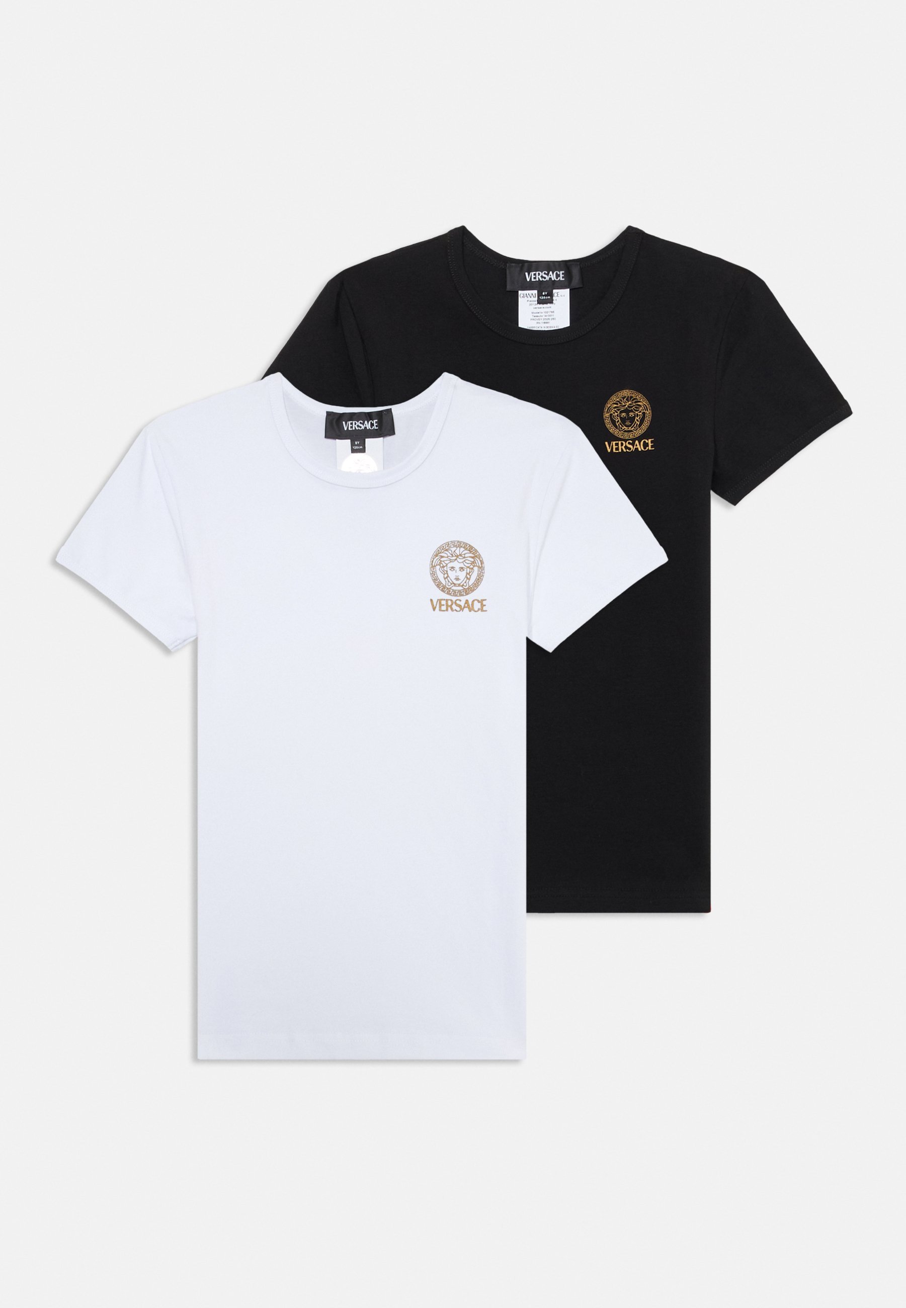 Versace TOPEKA STRETCH NEW LOGO UNISEX 2 PACK - Triko s potiskem - black/grey