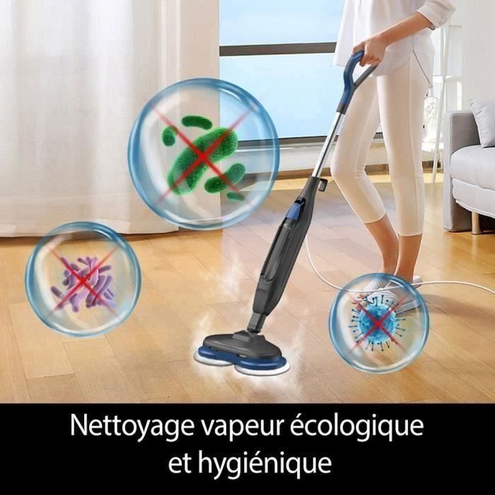 Steam Mop - EZICLEAN STEAM WAVE 360 - 1200 W - 24 g/min - 450 ml - Black / Blue