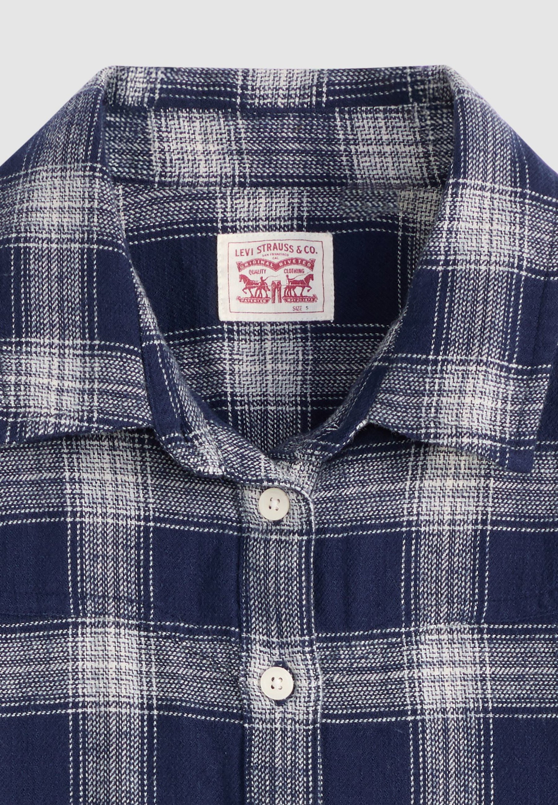 Levi's® JOURNEY - Camicia con bottoni - cotone a quadri blu navy
