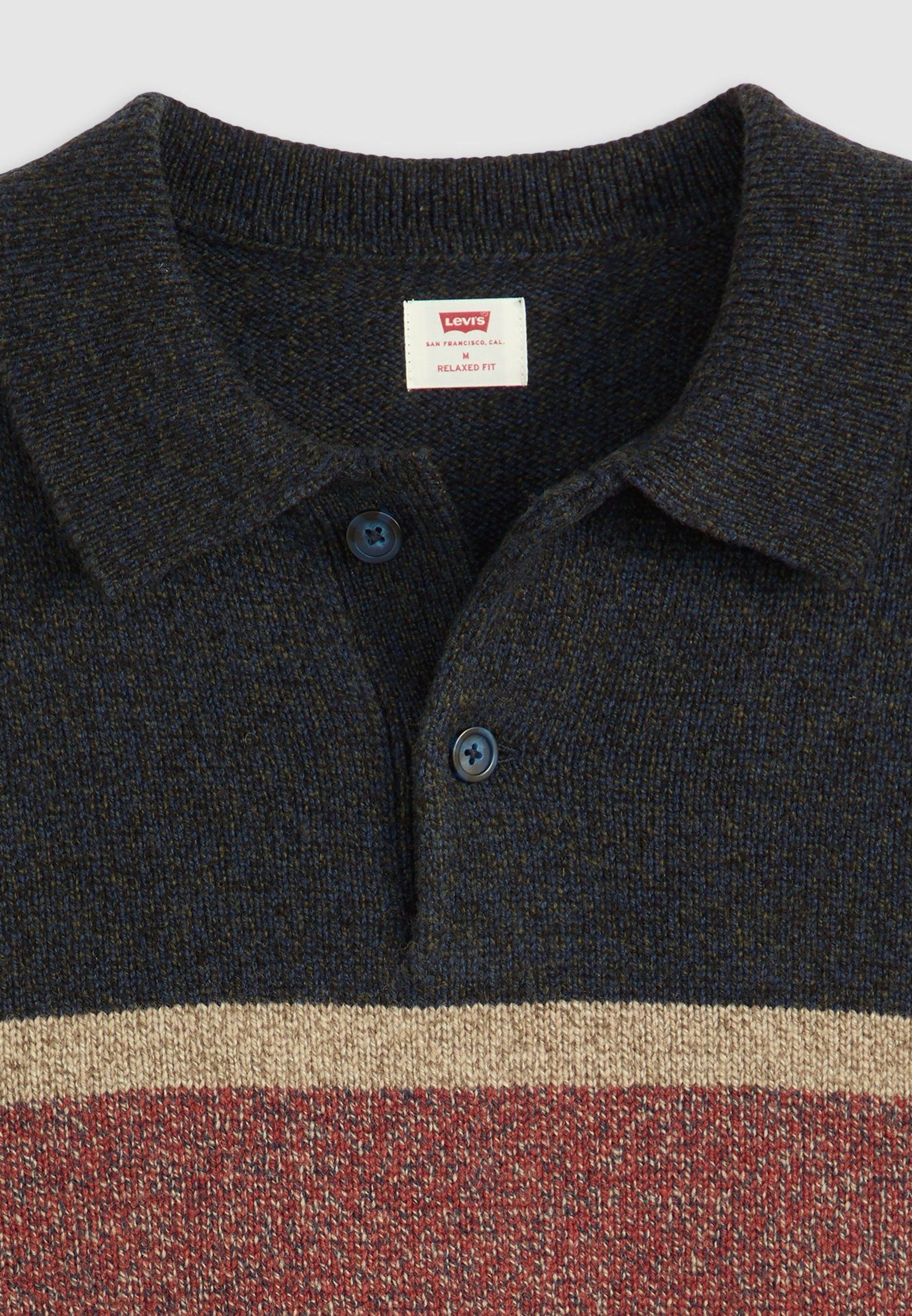 Levi's® RUGBY - Trui - Orson Stripe Navy Blazer Heather