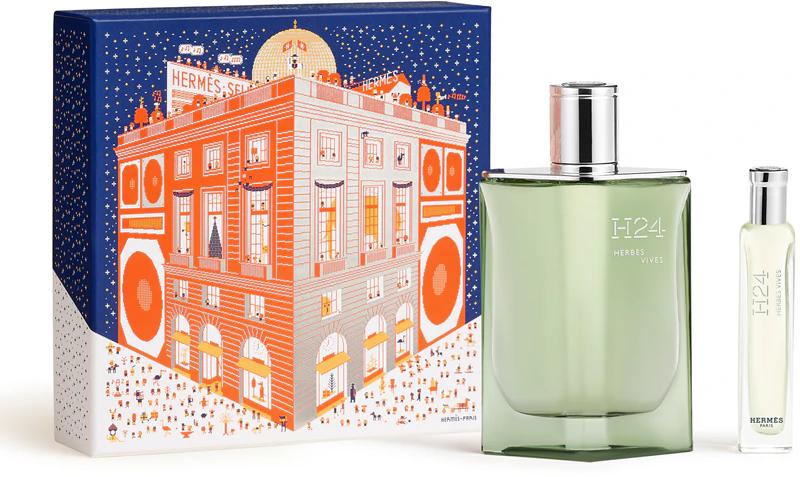 Conjunto de presente HERMÈS H24 Herbes Vives EDP para homens