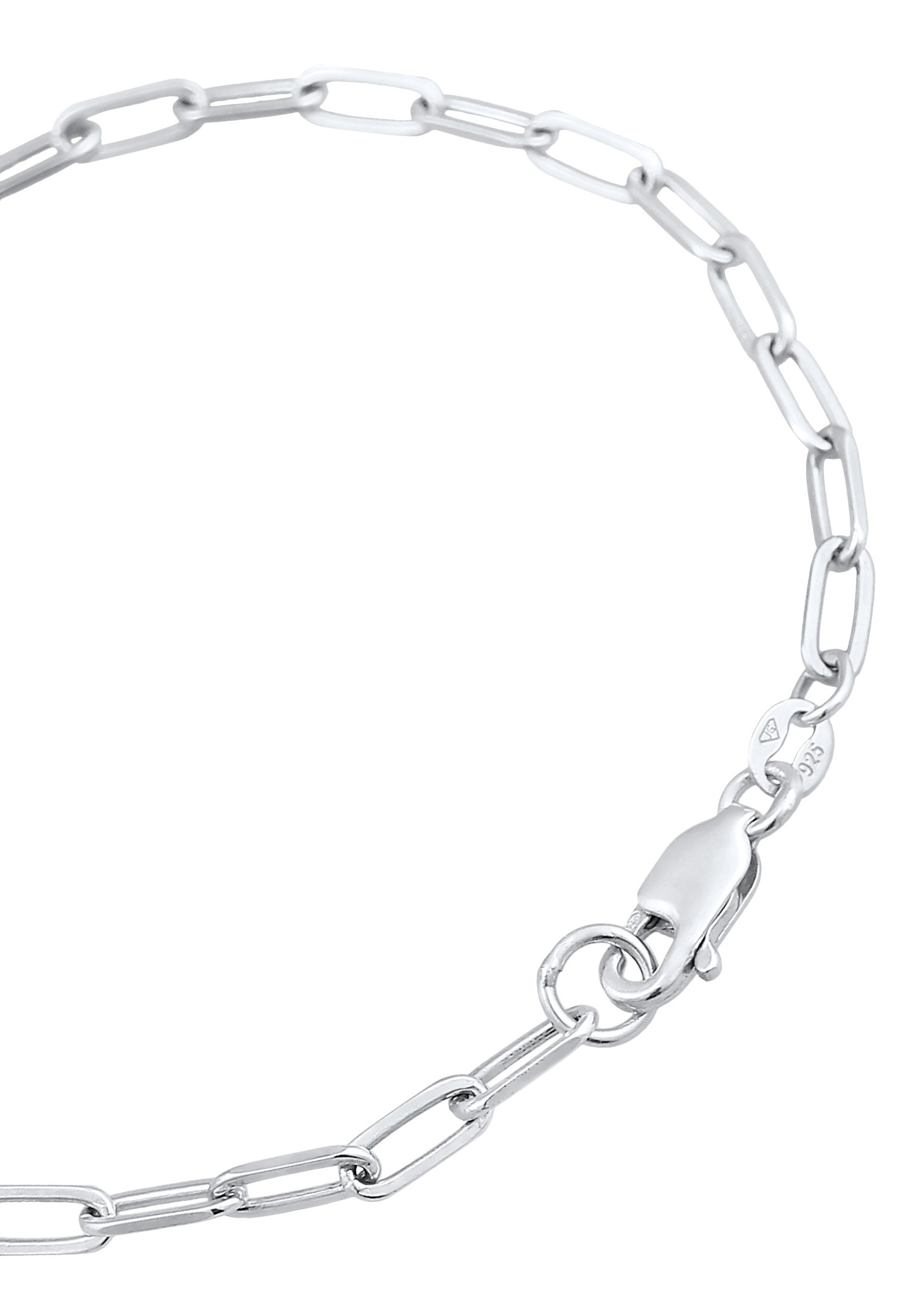 Elli Femmes maillons Ovale Basic Chain Blogueur tendance en argent sterling 925