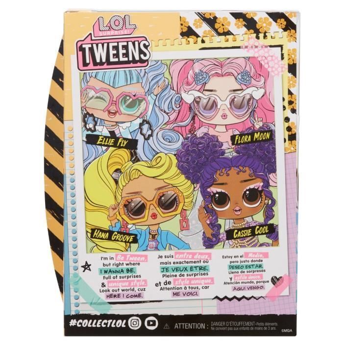 LOL Surprise Tweens – 24 cm große, bewegliche Modepuppe – Hana Groove – 2 Outfits und diverse Accessoires – ab 4 Jahren