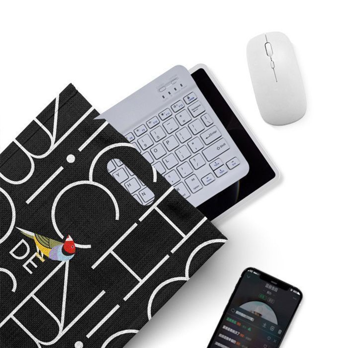 Ensemble Clavier Souris Bluetooth Sans Fil - Ultra Fin et Portable - Blanc - Ergonomique - Compatible Téléphone Tablette PC