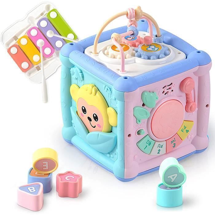 Cube d’Activités 14 en 1 - Montessori Play Center - Jouet d'apprentissage éducatif précoce - Bébé 1 2 Ans