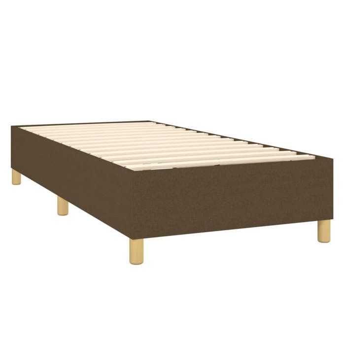 Struttura letto con materasso - Maison Exclusive - 80x200 cm - Marrone scuro - Massimo relax