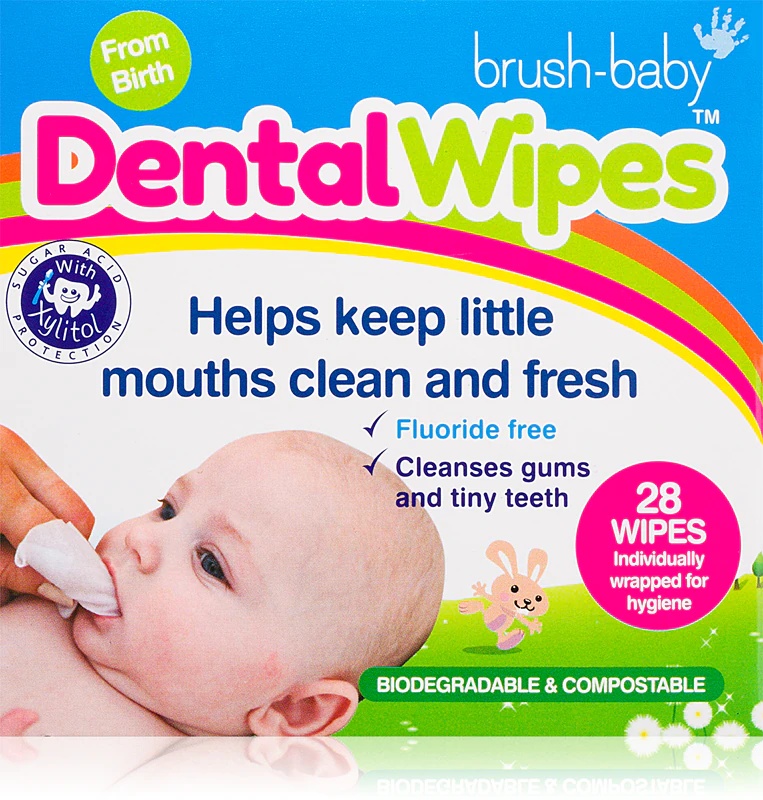 Brush Baby DentalWipes zobu birstes