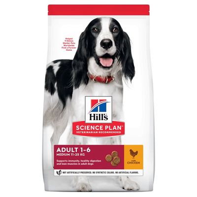 Hill's Science Plan Adult 1-6 Medium -koira, kanaa