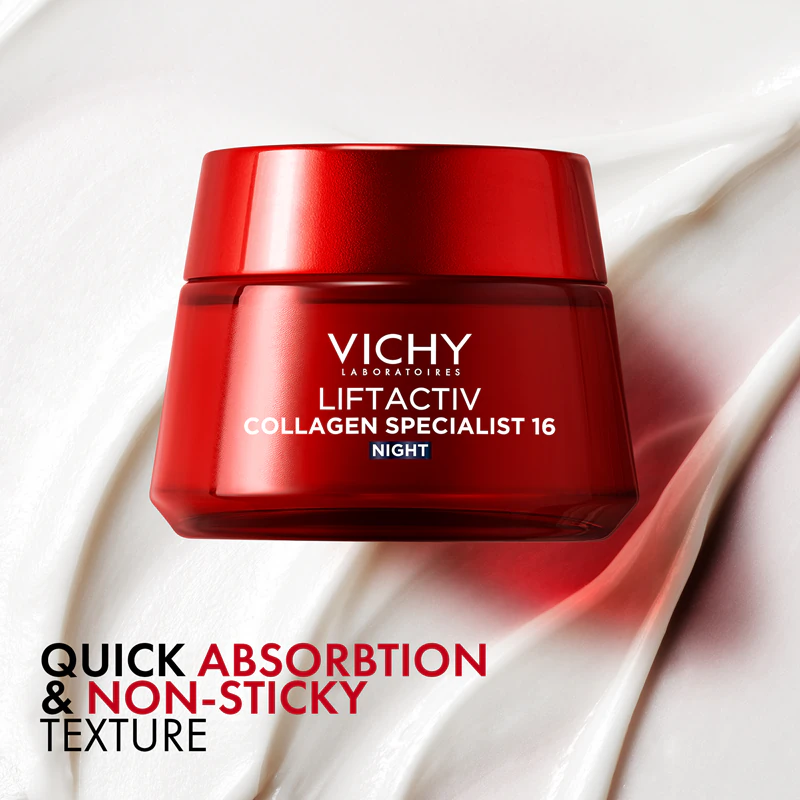 Vichy Liftactiv Collagen Specialist 16 Nachtcrème voor een stevige en rimpelvrije nacht