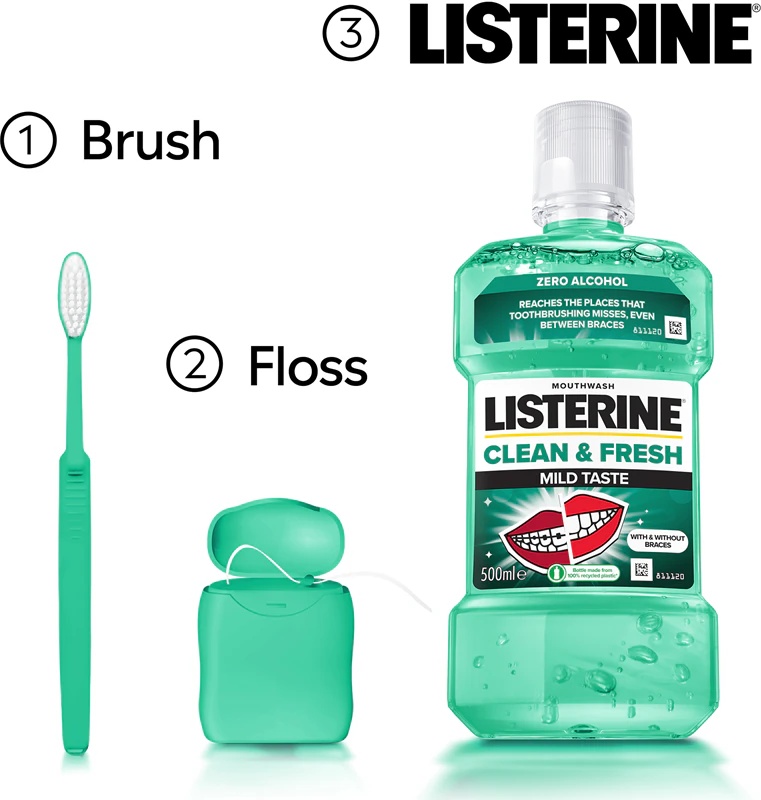 Listerine Clean & Fresh ustna vodica proti kariesu