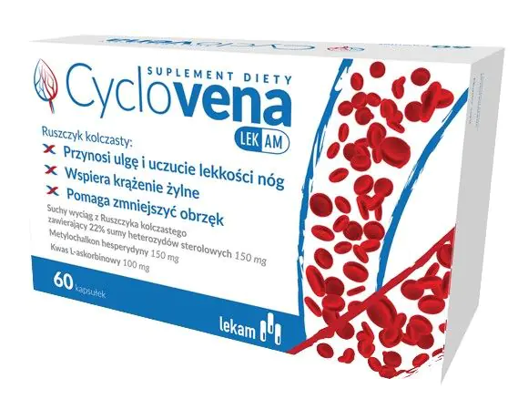 Cyclovena Lekam, Preparat wspierający pracę układu żylnego, Kapsułki