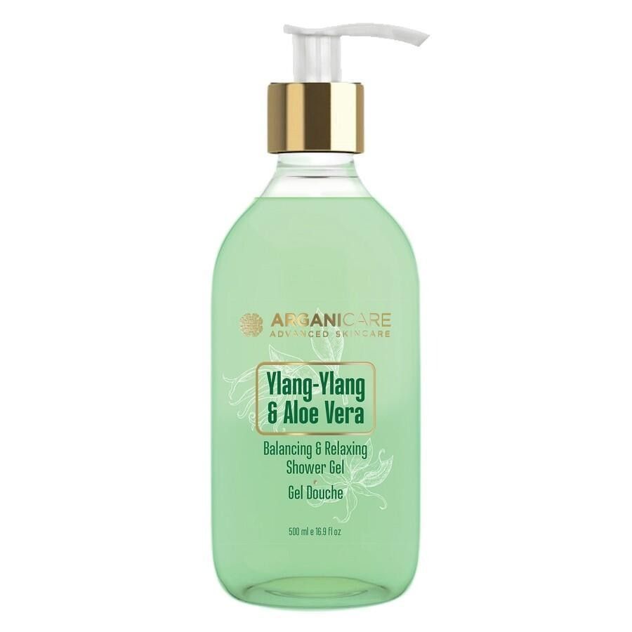 Arganicare gel za tuširanje s aloe verom i ylang-ylangom – uravnotežujući i opuštajući – 500 ml
