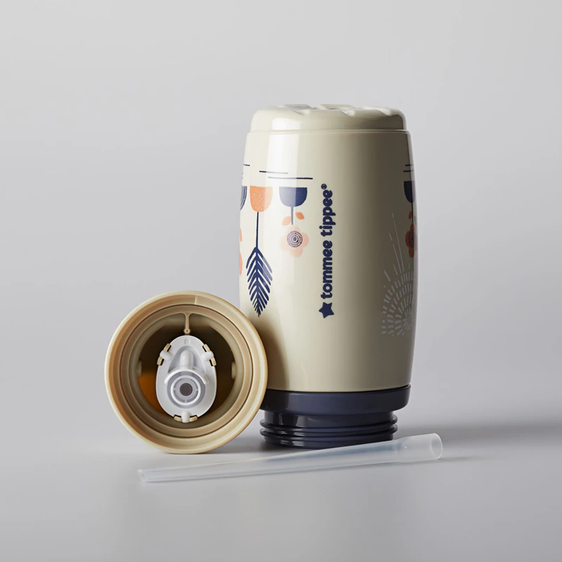 Tommee Tippee Superstar geïsoleerde beker met rietje, grijs
