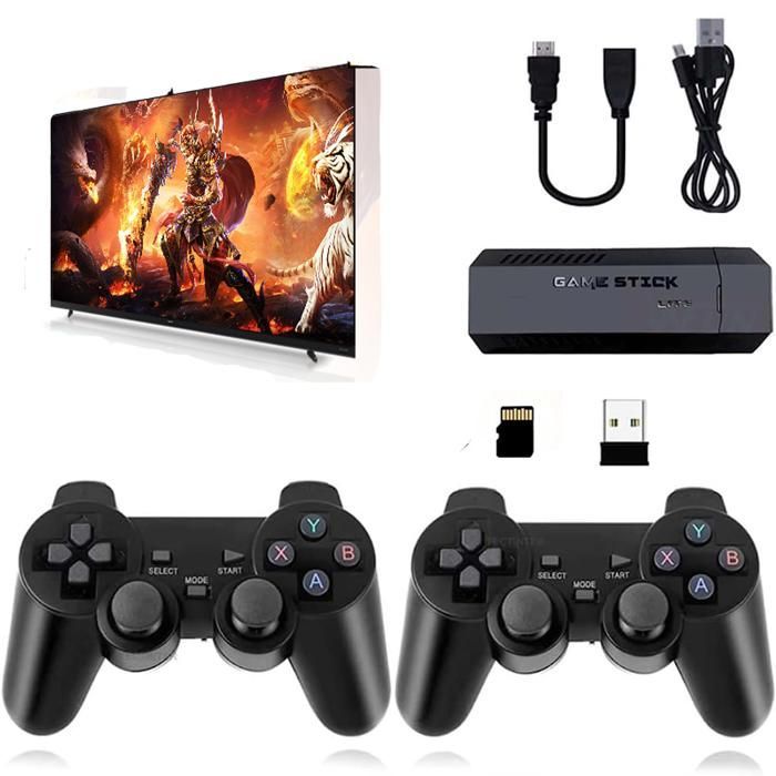 Retro game console, wireless retro gamepad with over 20,000 built-in games, HDMI output, Plug & Play, wireless controllers