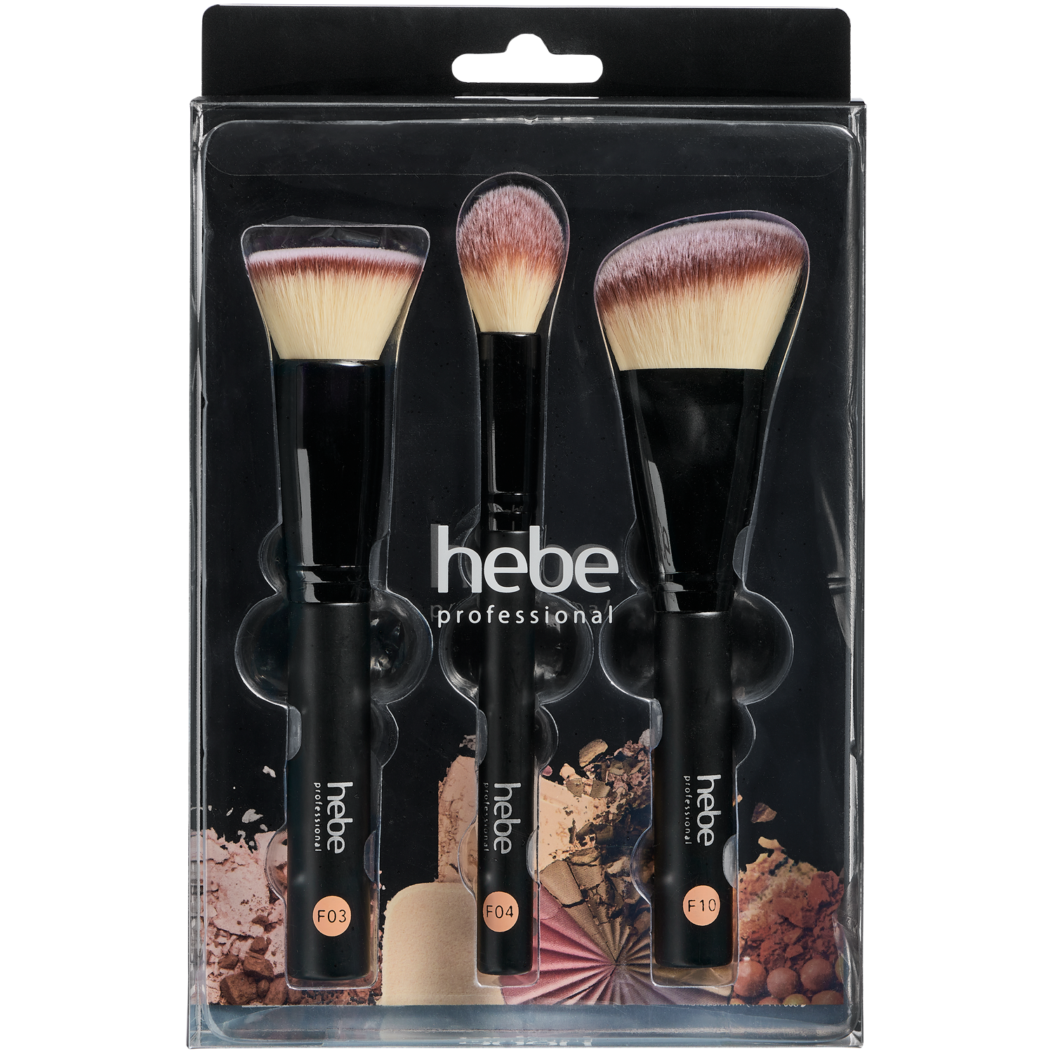 Hebe Professional sada: štětce na make-up 3 ks