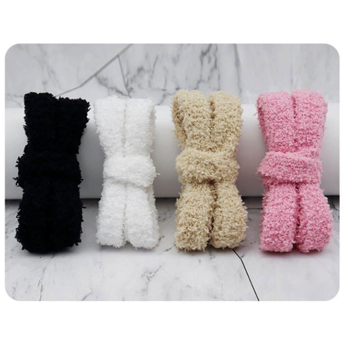 Plush shoelaces - 4 pairs, 1.5cm, soft, replacement - Suitable for sneakers, sports shoes
