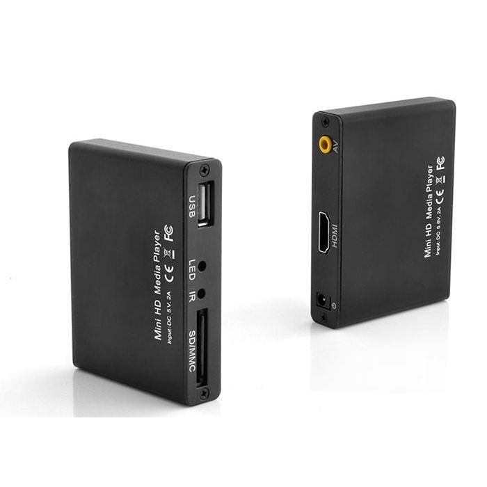 Media Center Lecteur Tout Format Full HD 1080P Disque Dur Carte SD Et Clé USB + SD 16Go YONIS