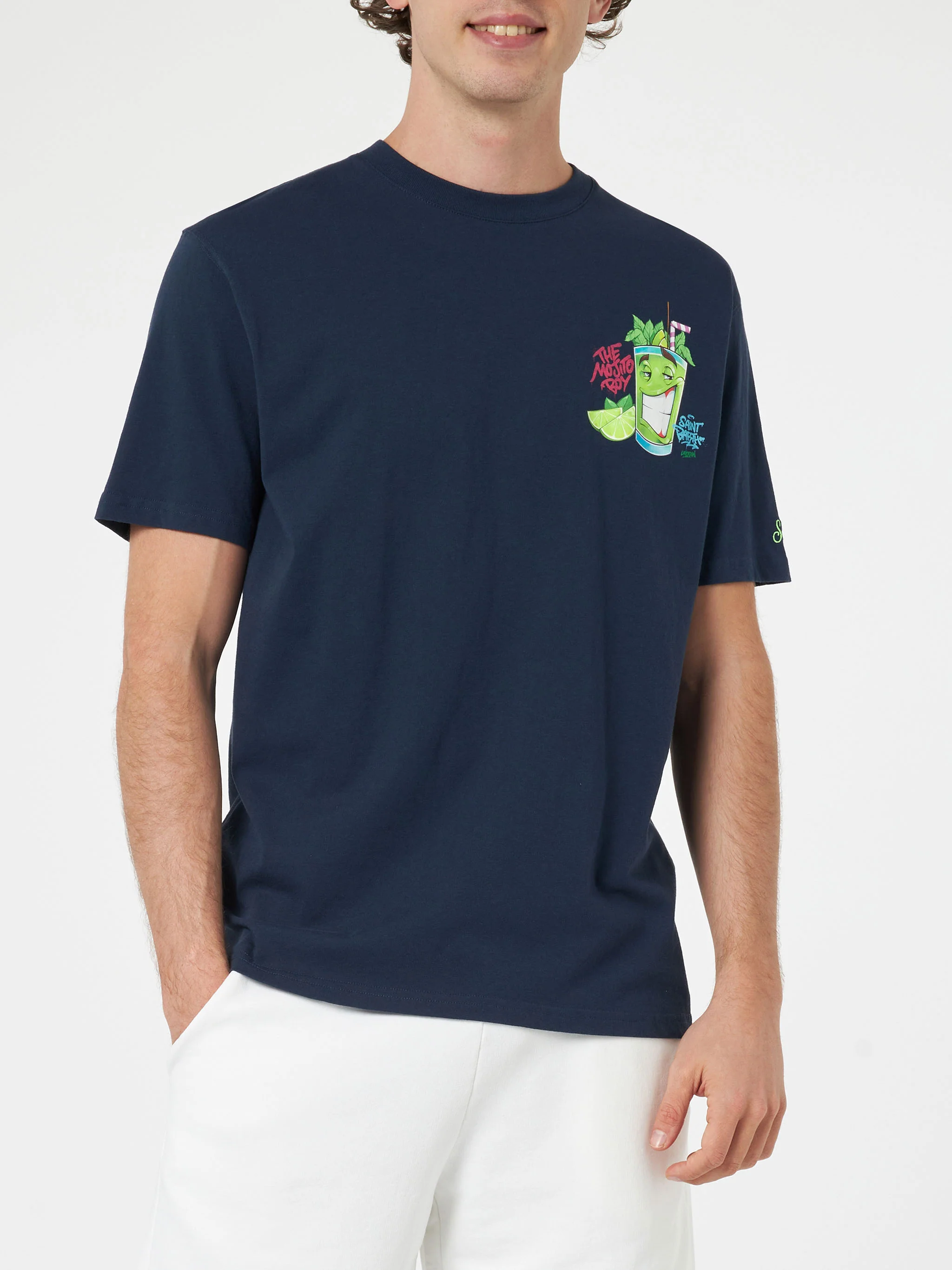 Cryptopuppets Mojito dav placed print katoenen heren T-shirt