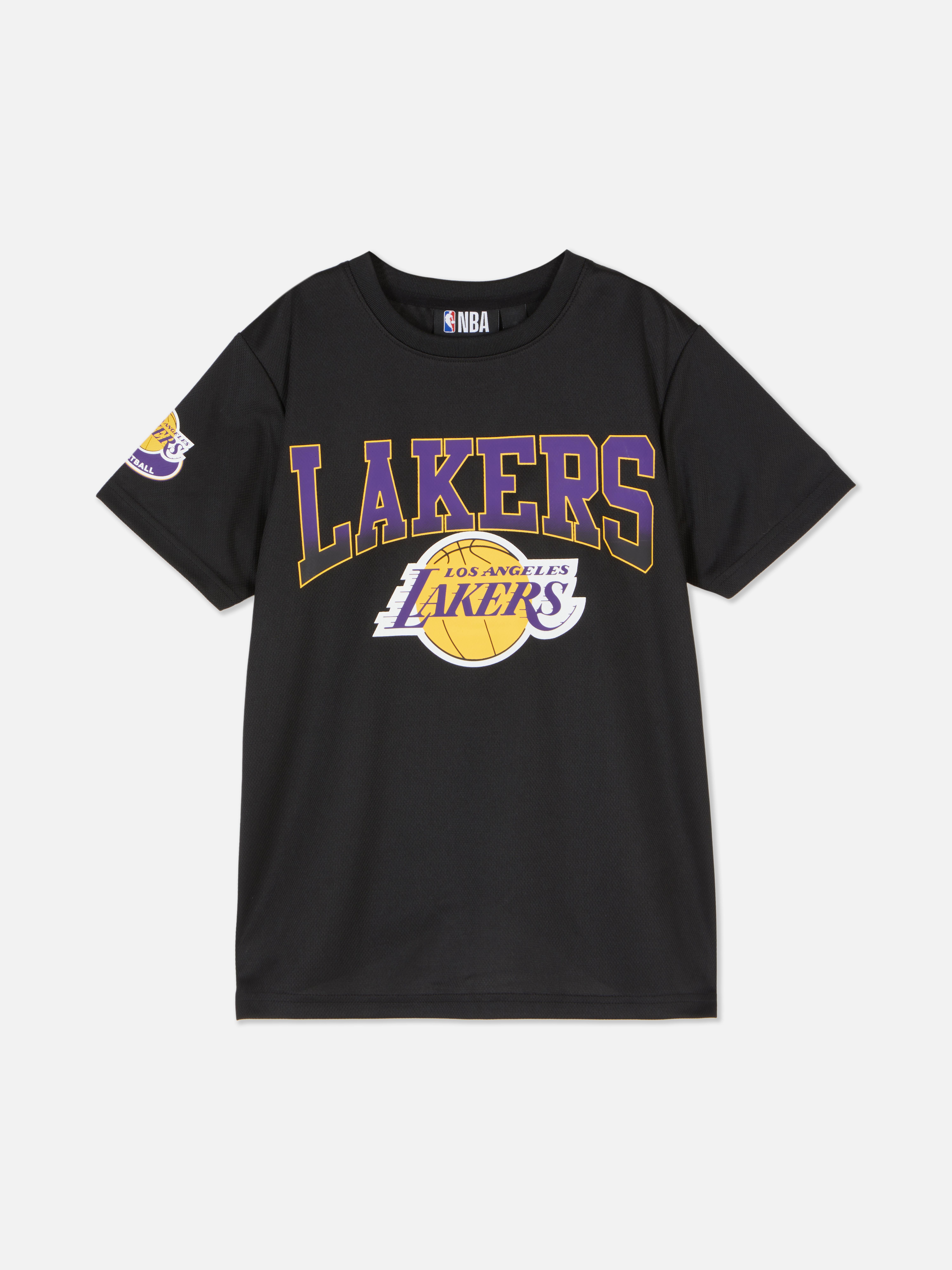 Tricou NBA Los Angeles Lakers Un tricou NBA cu mâneci scurte și imprimeuri Los Angeles Lakers