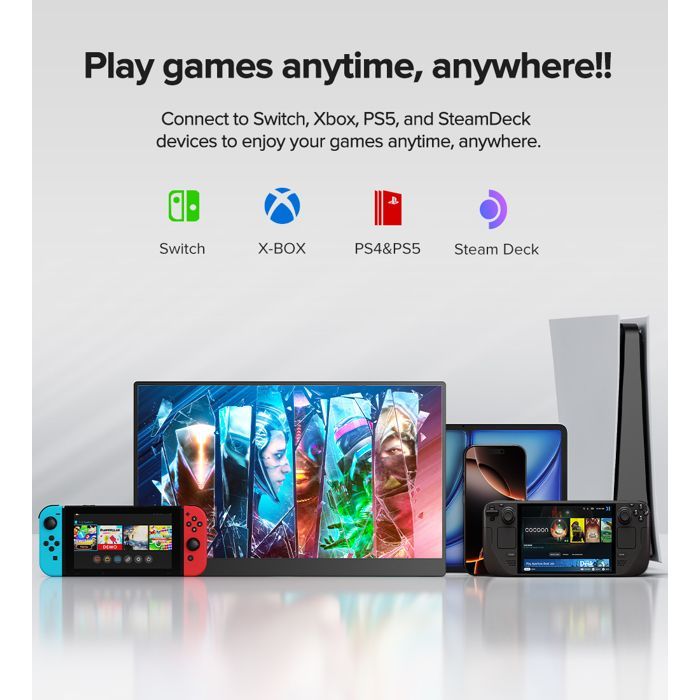 UPPERFECT 15,6-Zoll-Touchscreen-Monitor | Full-HD-IPS-Display | 10-Punkt-Touchscreen | USB-C-Kabelanschluss |