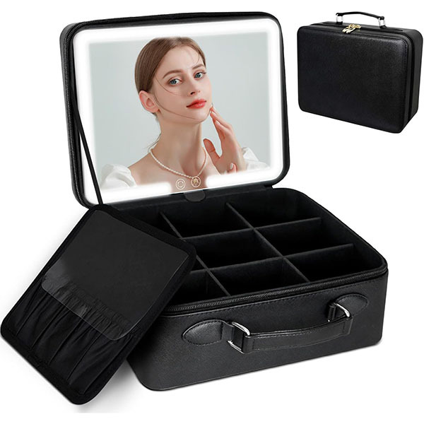Fascinate sminkeveske med opplyst speil 27x11x20cm SM357A