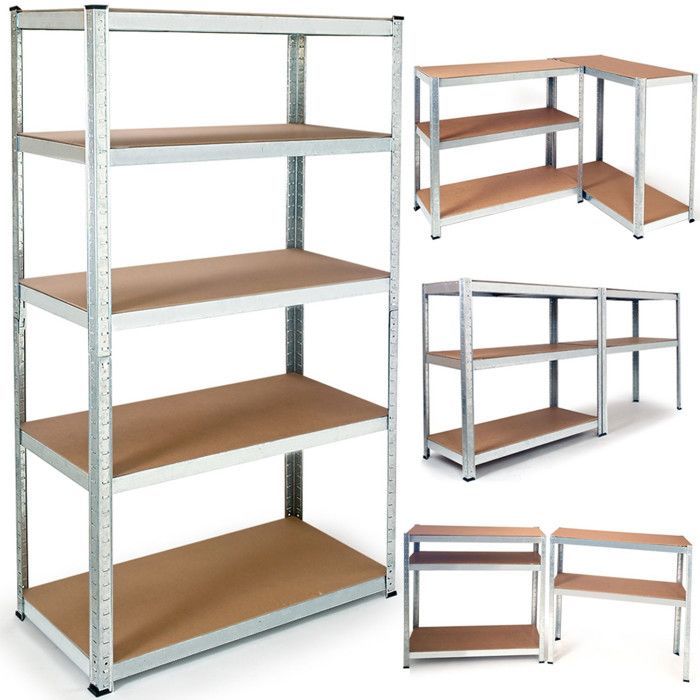 IDMARKET Etagère modulable charges lourdes en métal 5 plateaux