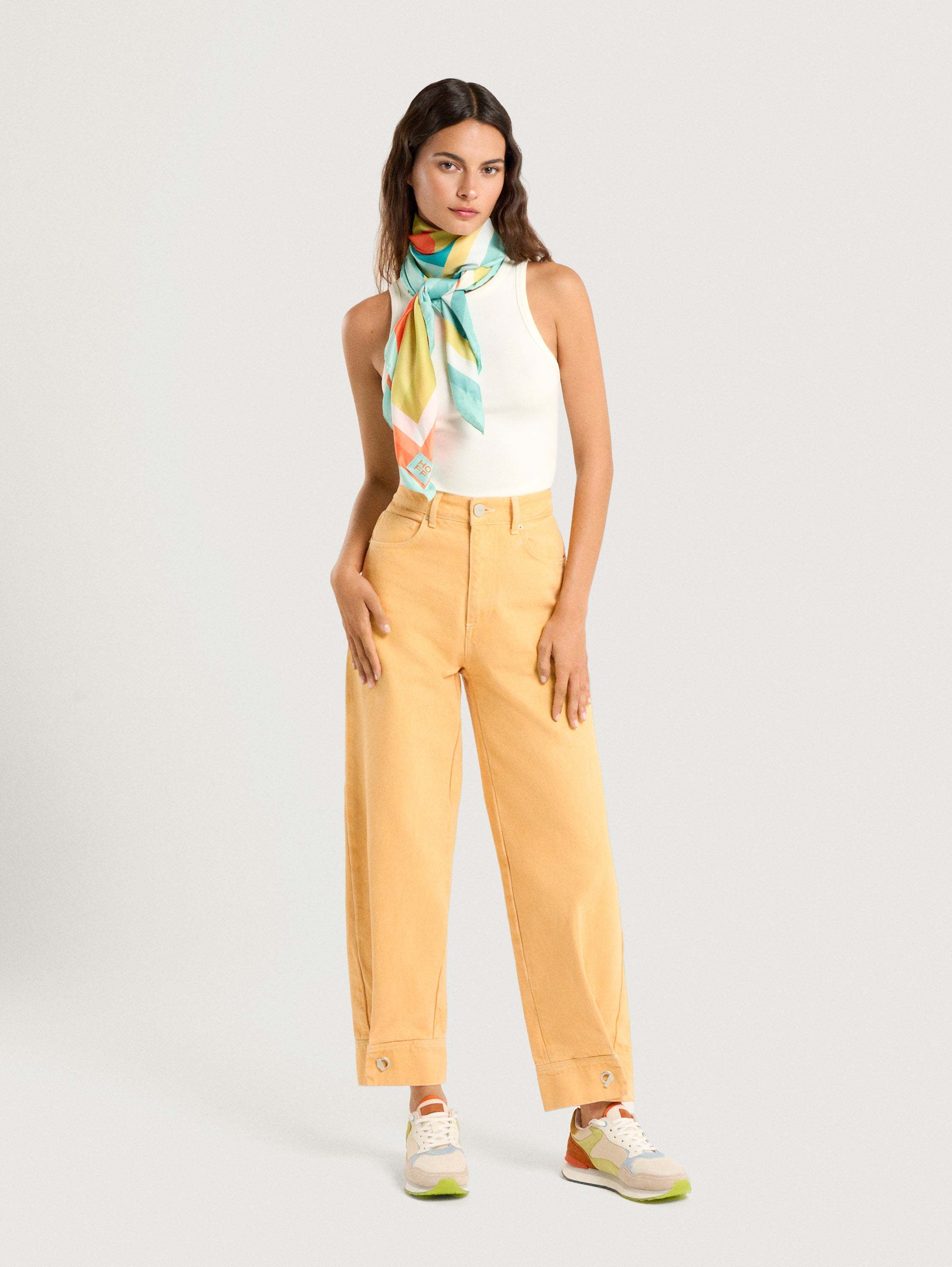 PAÑUELO ESTAMPADO YARD NARANJA