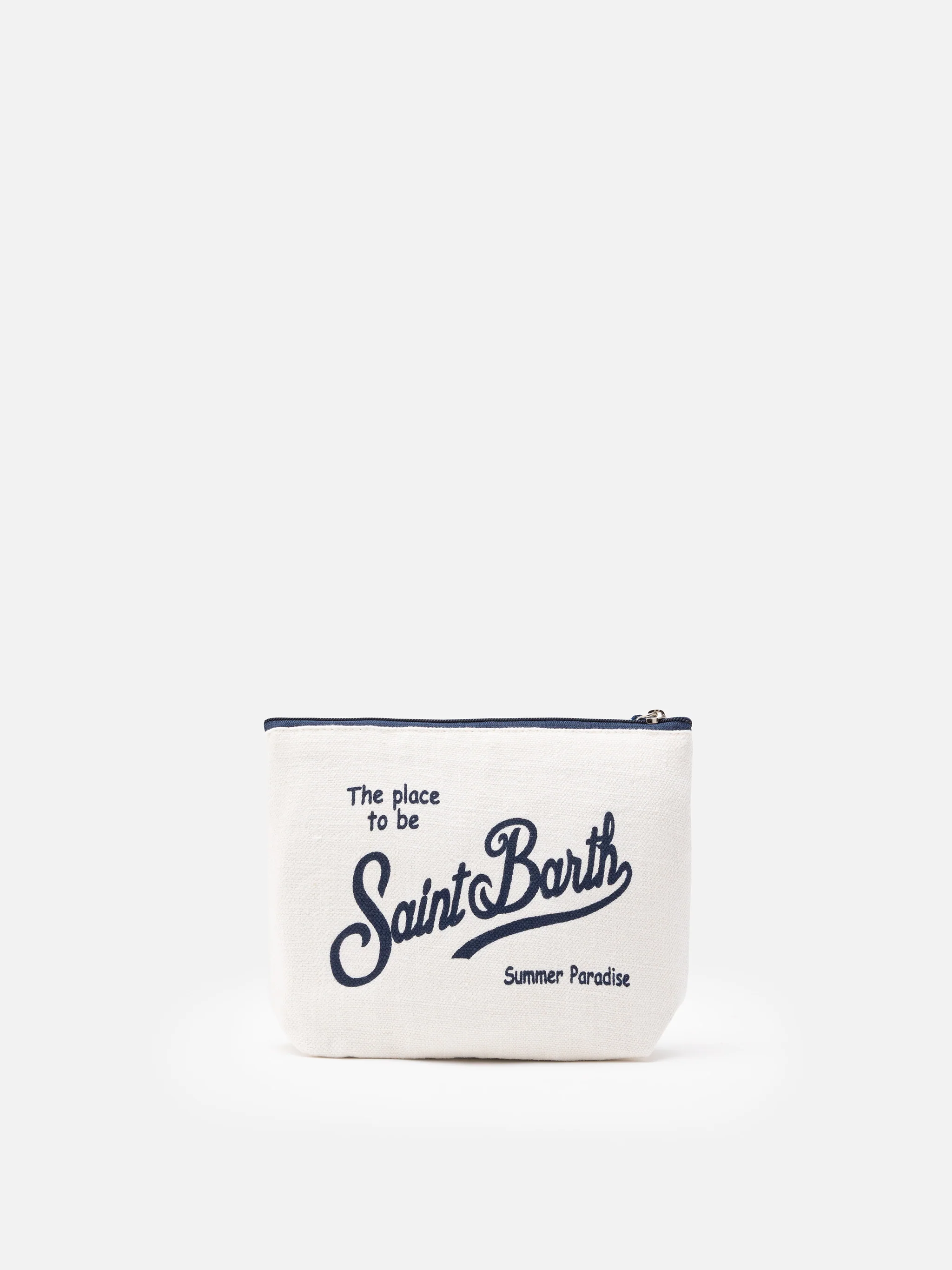 Aline Clutch aus cremeweißem Leinen