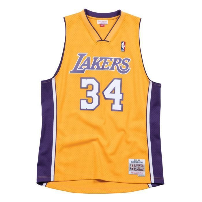 Maillot NBA - Mitchell & Ness - Shaquille O'Neal - Los Angeles Lakers - Jaune - Taille M/L