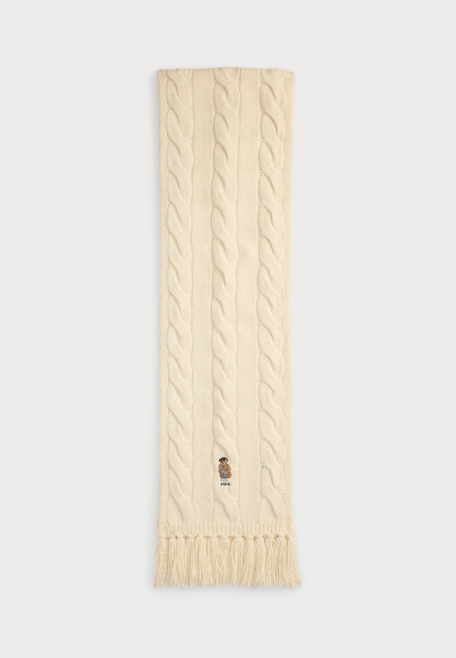 Polo Ralph Lauren POLO BEAR KABELGEBREIDE SJAAL VAN WOLMIX - Sjaal - crème