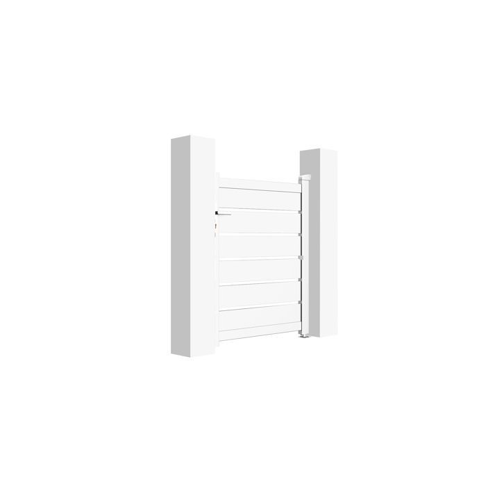 Portillon - Casanoov - VOGEL - 1m H.125cm - Blanc - Aluminium